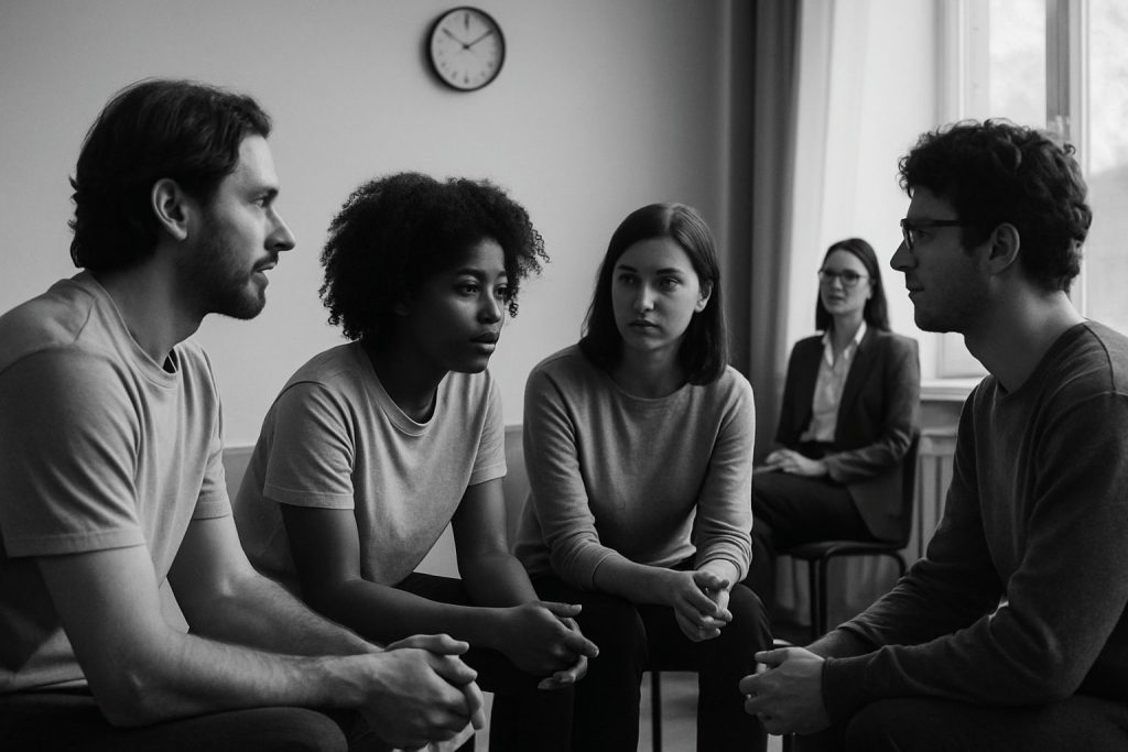 Grupo de personas hablando