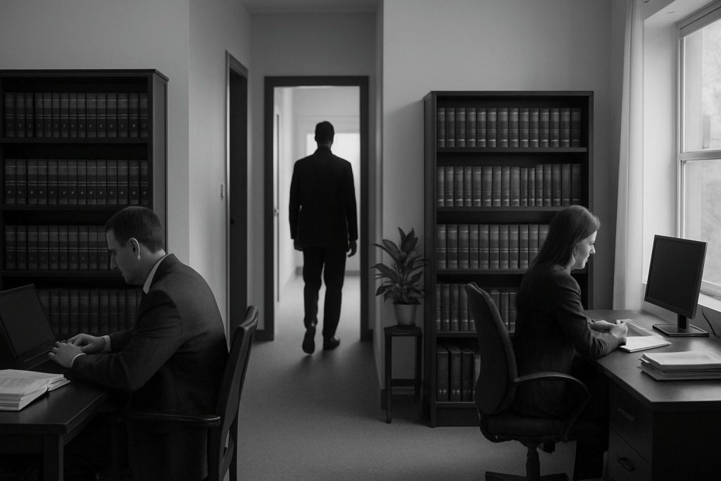 Abogados trabajando en el despacho